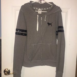 Pink Victoria’s Secret Zip Up Hoodie